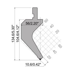Poinçon plieuse Promecam PK.135.85.R08