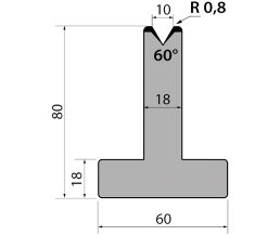 Matriz de dobra tipo Promecam T80.10.60